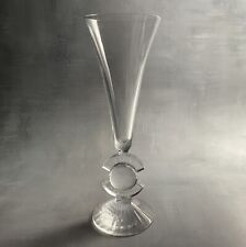 Flute à champagne ou vase Cristal d'arc modèle Mappemonde Twenty First Century