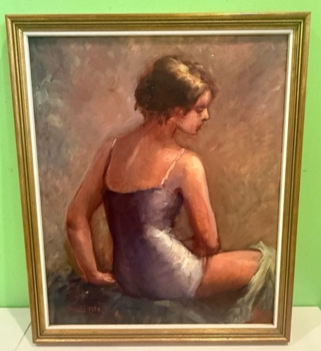 Tableau ancien huile portrait - huile,