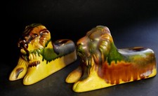 Paire Lions céramique Anduze