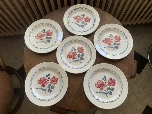 Anciennes assiettes plates - 6,