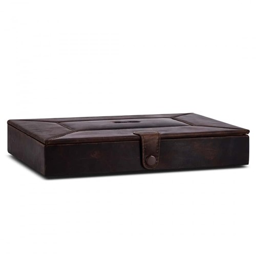 Coffret cigares cuir marron - cigares, en