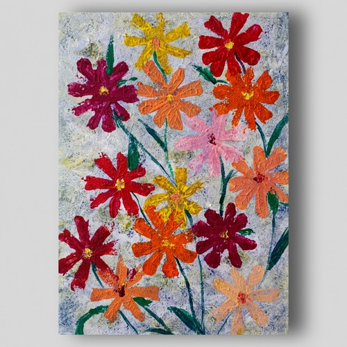Colorful floral acrylic - floral,