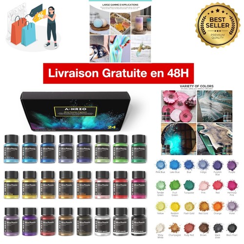 Poudre mica couleurs 10g - de,