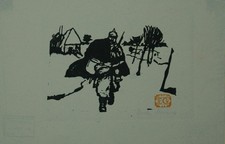 Soldat Marchant. Gravure Sur