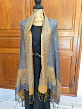 ECHARPE - ETOLE  en  CACHEMIRE -  beau motif - 190 x 70 cm