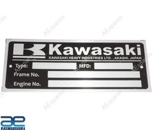 Plaque De Données Vide ID Cadre Pour Kawasaki Vintage Z1 Z900 Z1 KZ900 Z11 S2U