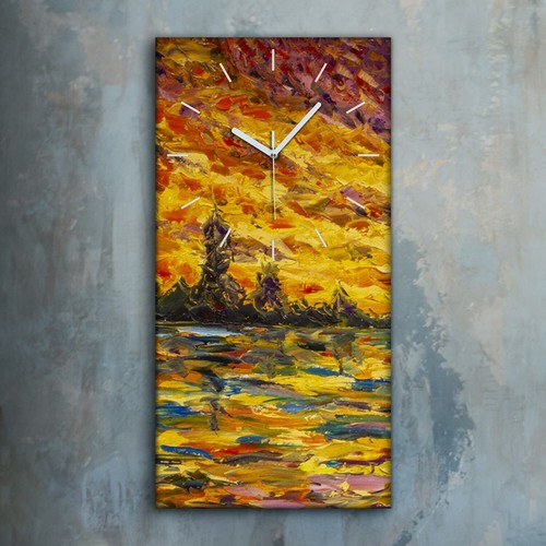 Horloge décorative sur toile