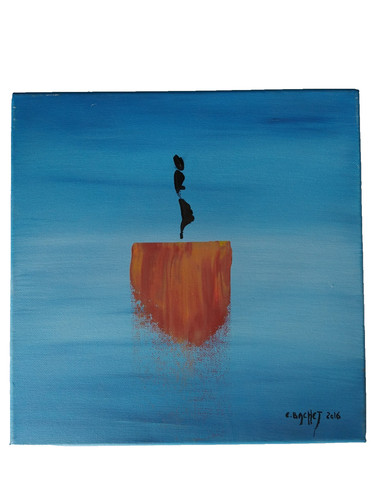 Tableau abstrait blue - tableau, space
