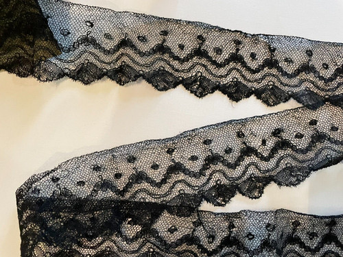 Dentelle ancienne noire - dentelle,