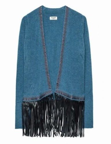 Gilet franges cuir - gilet,