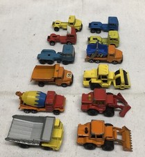 Lot de 12 Véhicules Majorette Camions / Chantier Vintage (lot11)