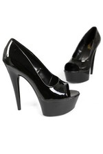 Escarpins Vernis Soisbelle® à Bout Ouvert, Talon 14 cm, Plateforme 4,5 cm