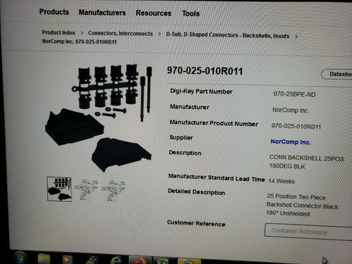 Pin sub shell qty - 25,