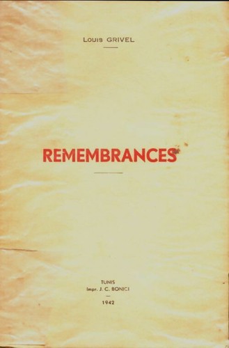 Remembrances louis grivel - -,