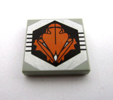 LEGO OldGray Tile 2x2 UFO Logo Pattern 3068bpb0047 Set 6975 6979 6901 6836 6915