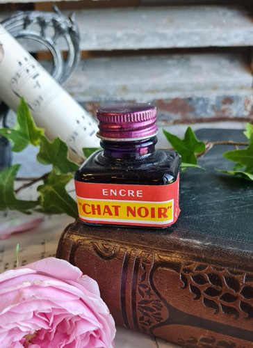 Ancien flacon plein encre - ancien,