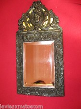MIROIR PARCLOSE FIN XIXEME HAUT 44 X LARG 23 PROF 3 CM 
