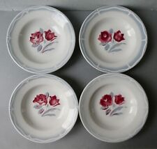 4 assiettes creuses Digoin Sarreguemines France, modèle Alésia
