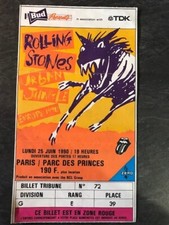 ancien billet concert ROLLING