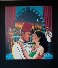 LOUSTAL: TRAVELLING AU CAIRE SÉRIGRAPHIE N° 114/301 SIGNÉE Comme Neuf