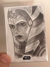 2025 TOPPS STAR WARS SKETCH CARD Ahsoka tano 1/1 By Veronica Smith