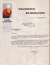 Besancon lettre brasserie de - -,