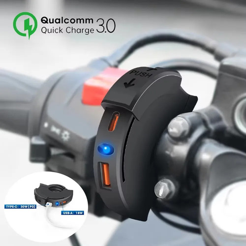Qc3 moto usb chargeur - moto,