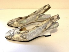 Chaussures Compensées En Tulle Blanc/beige-Fernando Pensato-Taille 37,5