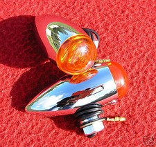 CLIGNOTANTS OBUS ORANGE CHROMÉS POUR HARLEY-DAVIDSON & CUSTOM