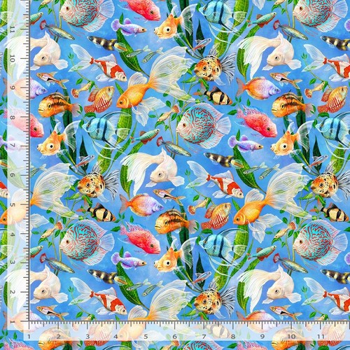 Cat fabric feline fanatic - cat,