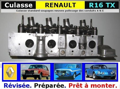 Culasse renault 16tx complète - culasse,