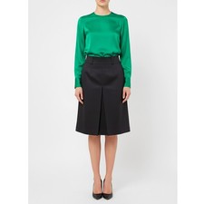 Jupe femme noire Sinequanone M genou moyen trapèze évasé élégant coton