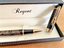 Splendide Stylo ROLLER REGENT  DRAGON gravure, estampillé coffret