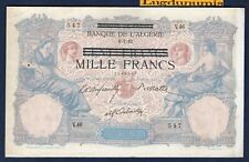 Algérie 1000 Francs 16/7/1892 V.46 547 sur 100 francs Bleu et Rose SUP Algerie