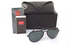 Lunettes Ray-Ban Aviator Light Ray RB4211 601S/71 56Mm Noir Mat Vert Rare !