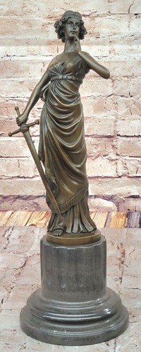 Grec bronze marbre art déesse - bronze,