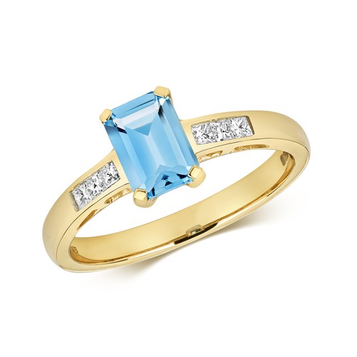 Bague solitaire femme jaune - solitaire,