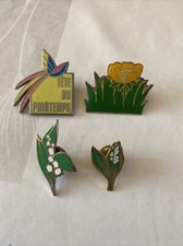 Lot Pin’s Fete Du Printemps Fleurs Muguets Jardin 1 Mai Plantes