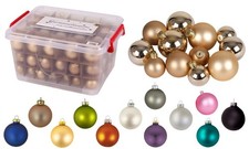 Glas-Weihnachtskugel-Set 72tlg