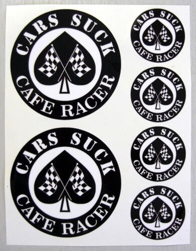 Autocollants vinyle cafe racer - autocollants,