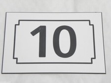 plaque gravée numéro porte chambre appartement gite hotel 75 x 50 mm N° 1 à 999