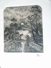 GRANDE LITHO FIN XIX° PAYSAGE