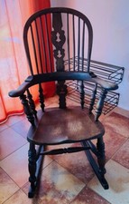 Chaise à bascule Windsor anglaise du 19ème siècle