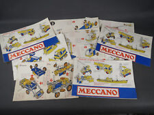 Lot de diverses notices de montage de jouet MECCANO vintage bateau pelle camion
