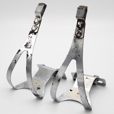 Cale pied vintage ALE vintage Peugeot herse Reynolds bicycle bici pédal toe clip