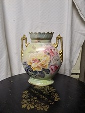 VASE  PORCELAINE LIMOGES DECOR