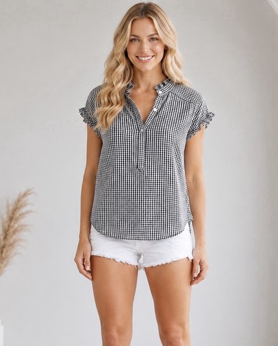 Max studio black check raw - studio, hem