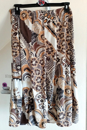 Jupe beige marron - jupe, marque