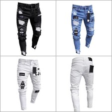 Jean déchiré homme Biker