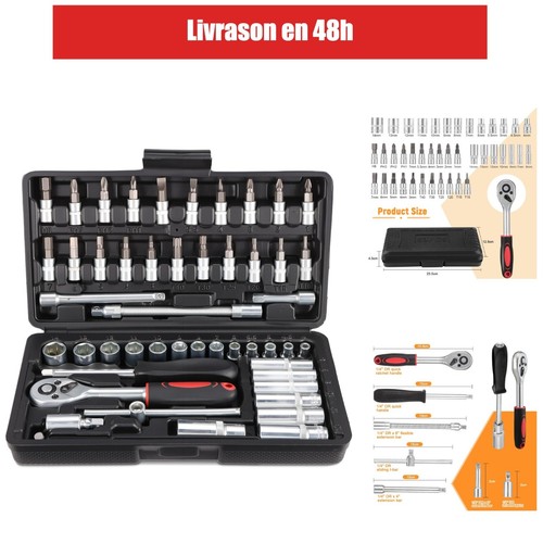 Coffret douilles 53pcs clé - coffret,